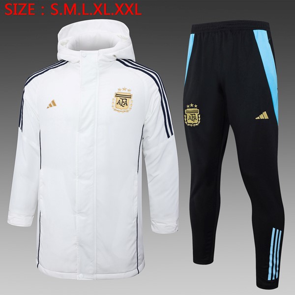 Abrigo Argentina Conjunto Completo 2024/25 Blanco 2